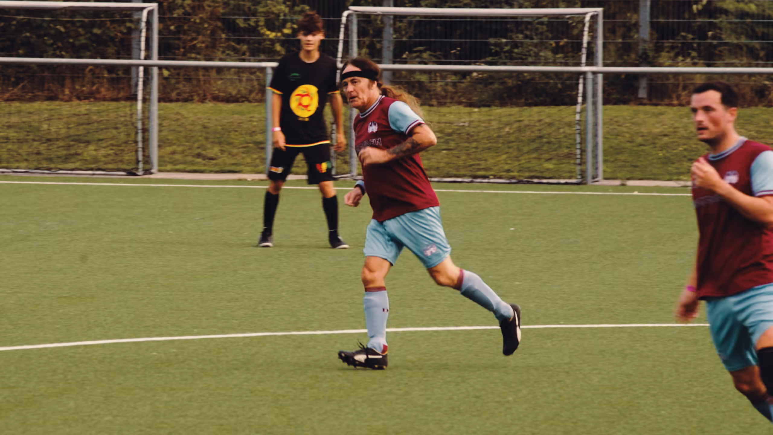Spieler während des Fußballspiels