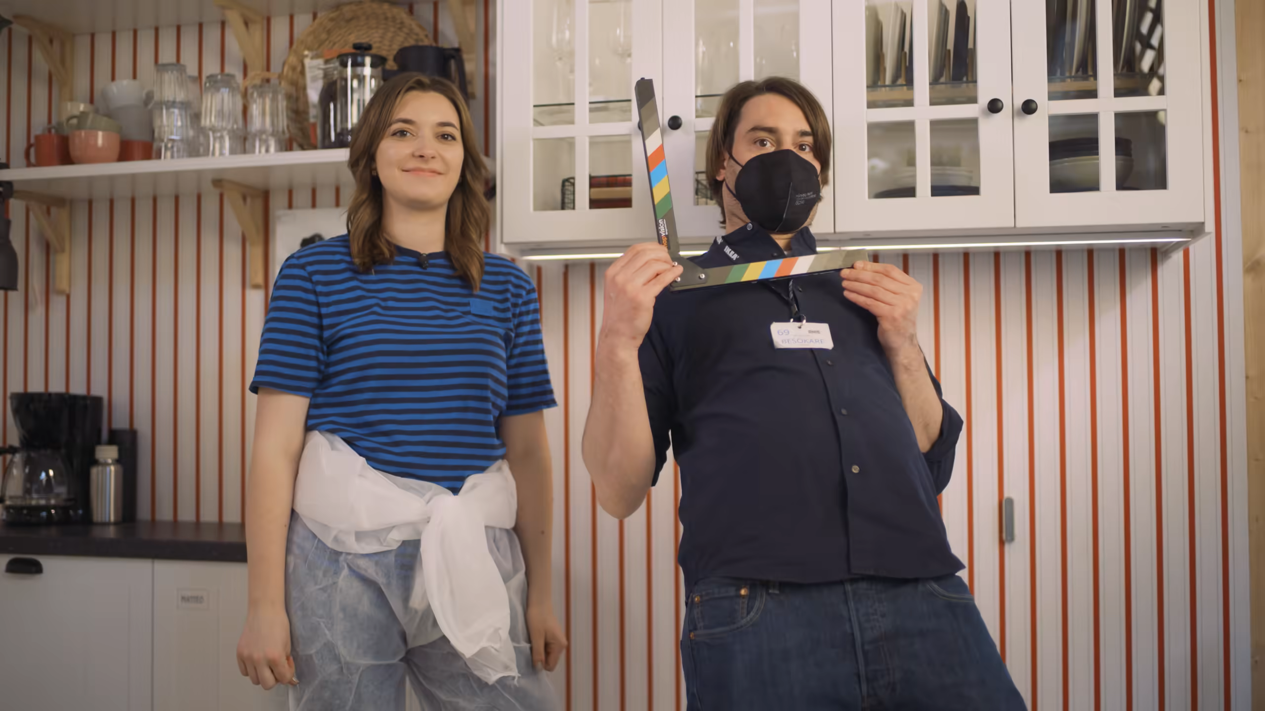Filming inside an IKEA display kitchen
